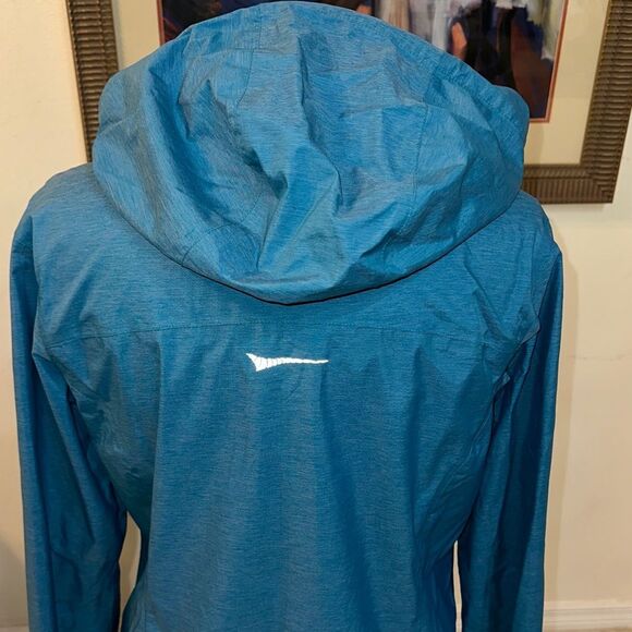Paradox Teal Hooded All Weather Jacket with Logo Size Small - Picture 9 of 12